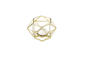 Gold Geometric Tea Light Holder